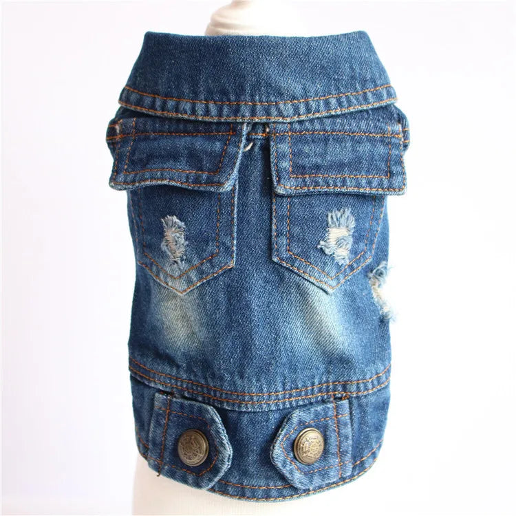 Distressed Denim Vest