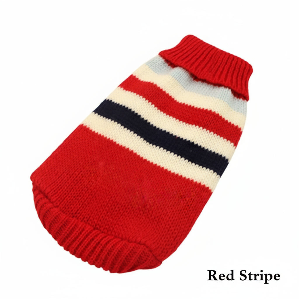 HOOPREETY Turtleneck Sweater, Red Stripe