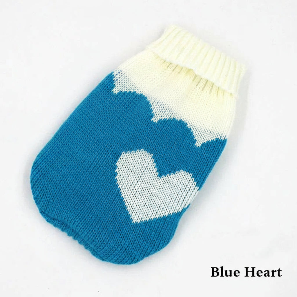HOOPREETY Turtleneck Sweater, Blue Heart