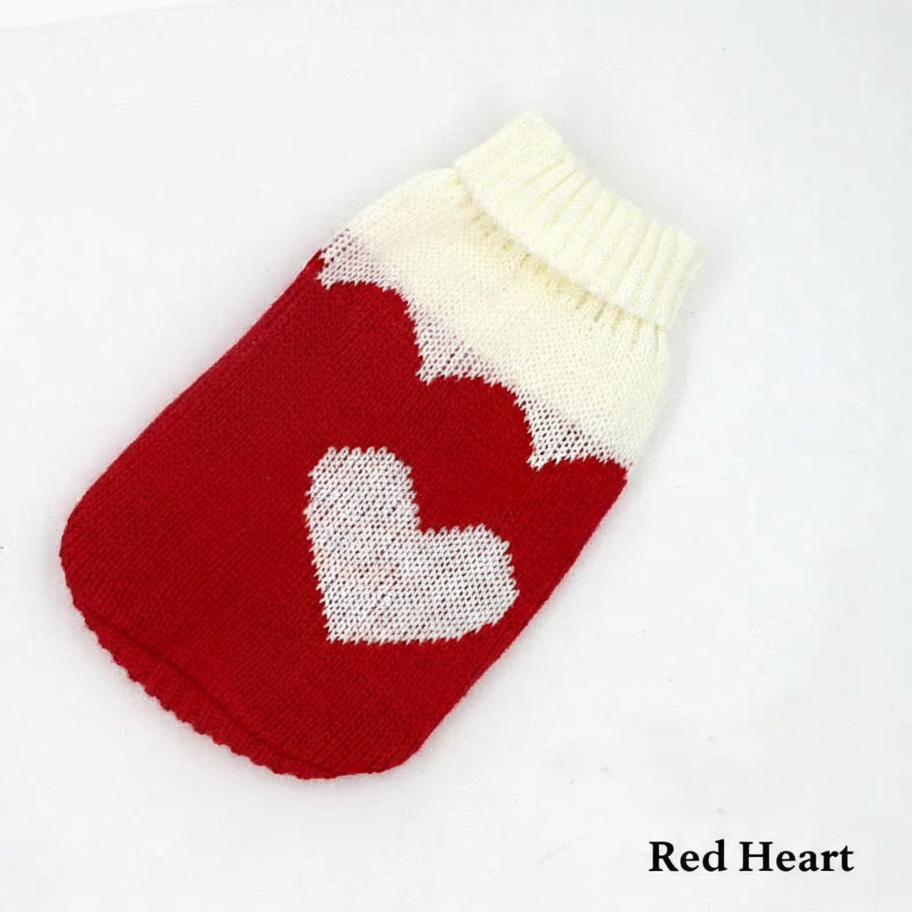 HOOPREETY Turtleneck Sweater, Red Heart