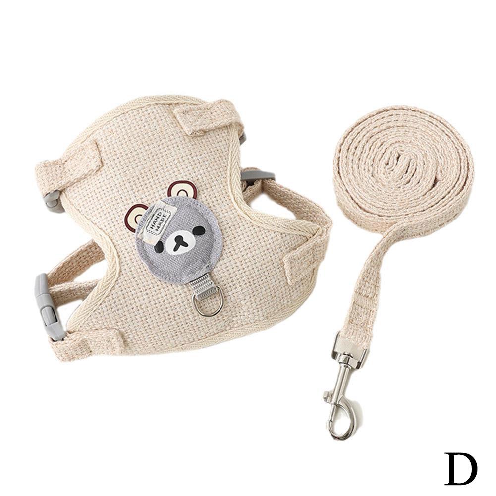 Teddy Bear Harness with Leash in Beige