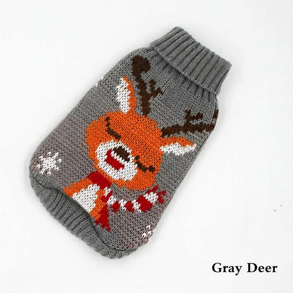 HOOPREETY Turtleneck Sweater, Gray Deer
