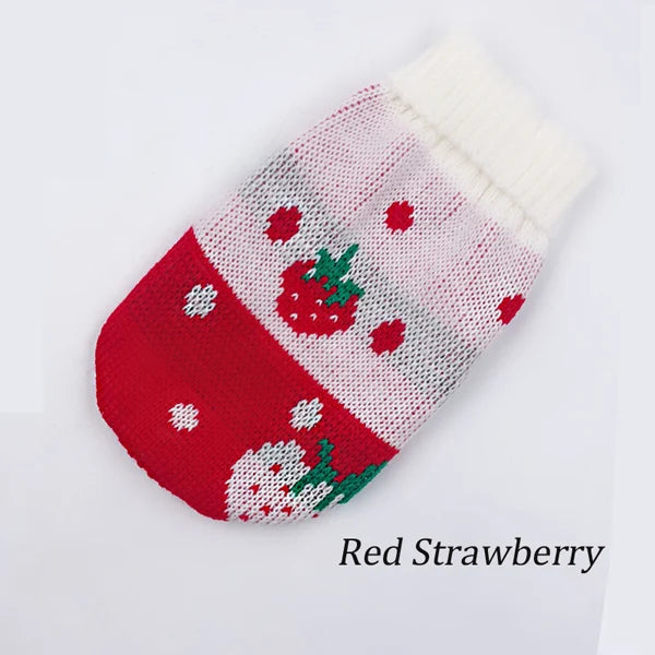 HOOPREETY Turtleneck Sweater, Red Strawberry