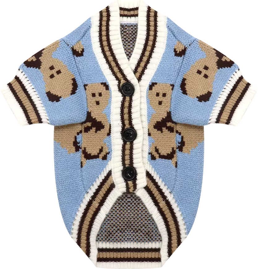 Knitted Cardigan, Blue