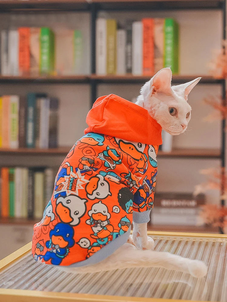 Cartoon Duck Hooded Sweatshirt