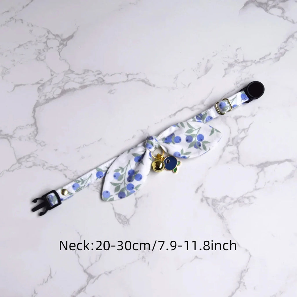 Chirimen Blueberry Collar
