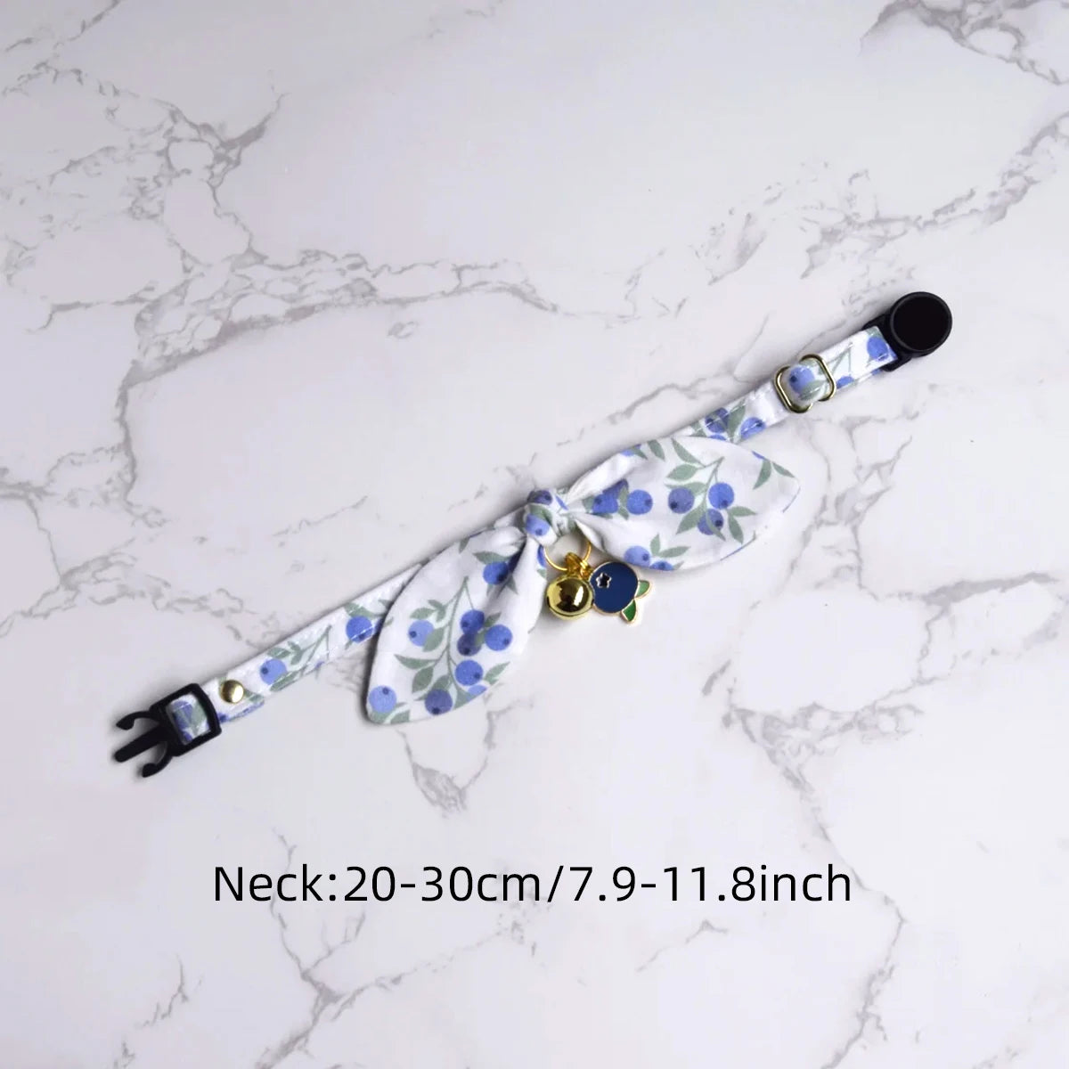 Chirimen Blueberry Collar