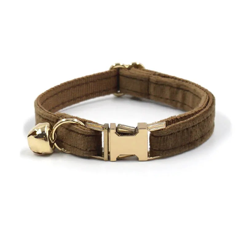 Velvet Customized Collar, Brown