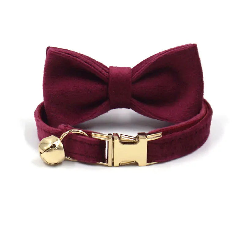 Velvet Customized Collar, Burgundy