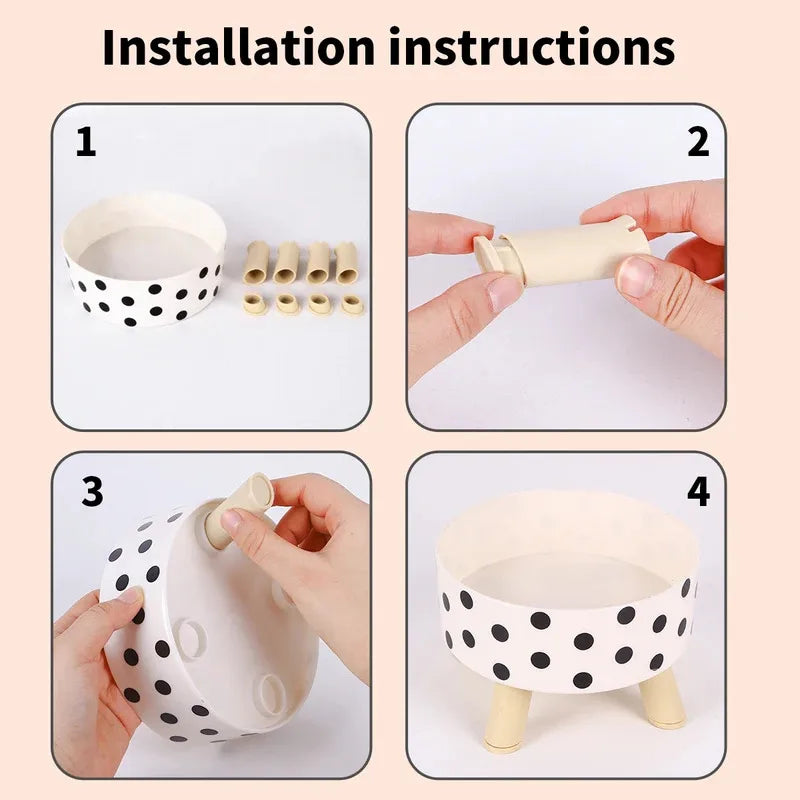 Elevated Polka Dot, Checkered Bowl, Installation