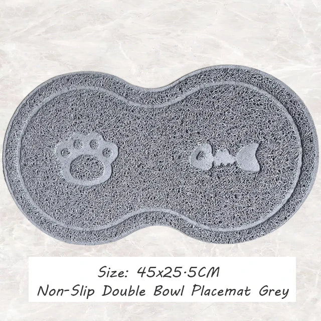 Poursweet Ceramic Bowl with Elevated Stand & Mat, Grey