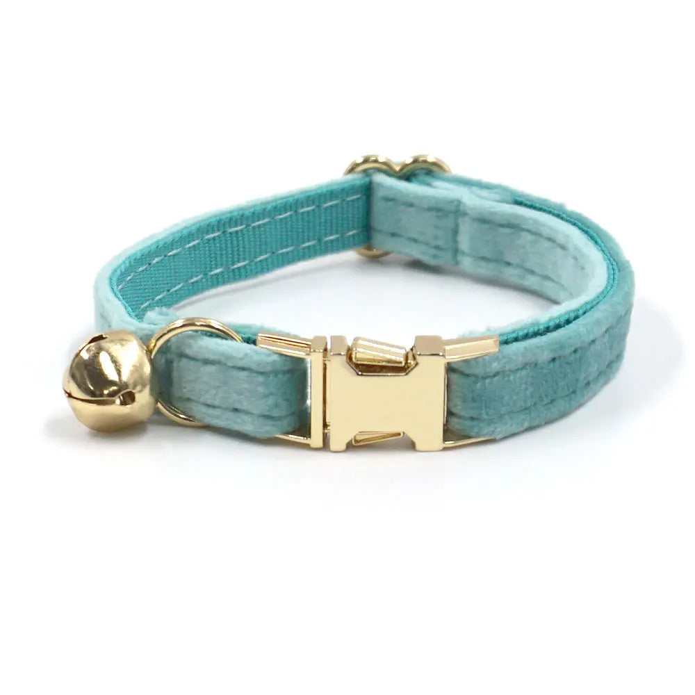Velvet Customized Collar, Blue Green
