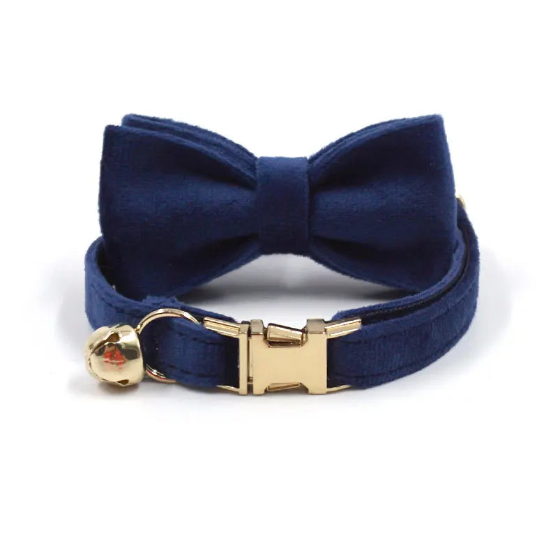Velvet Customized Collar, Navy