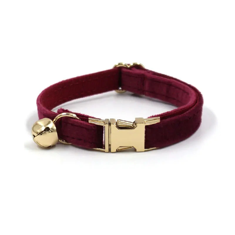 Velvet Customized Collar, Burgundy