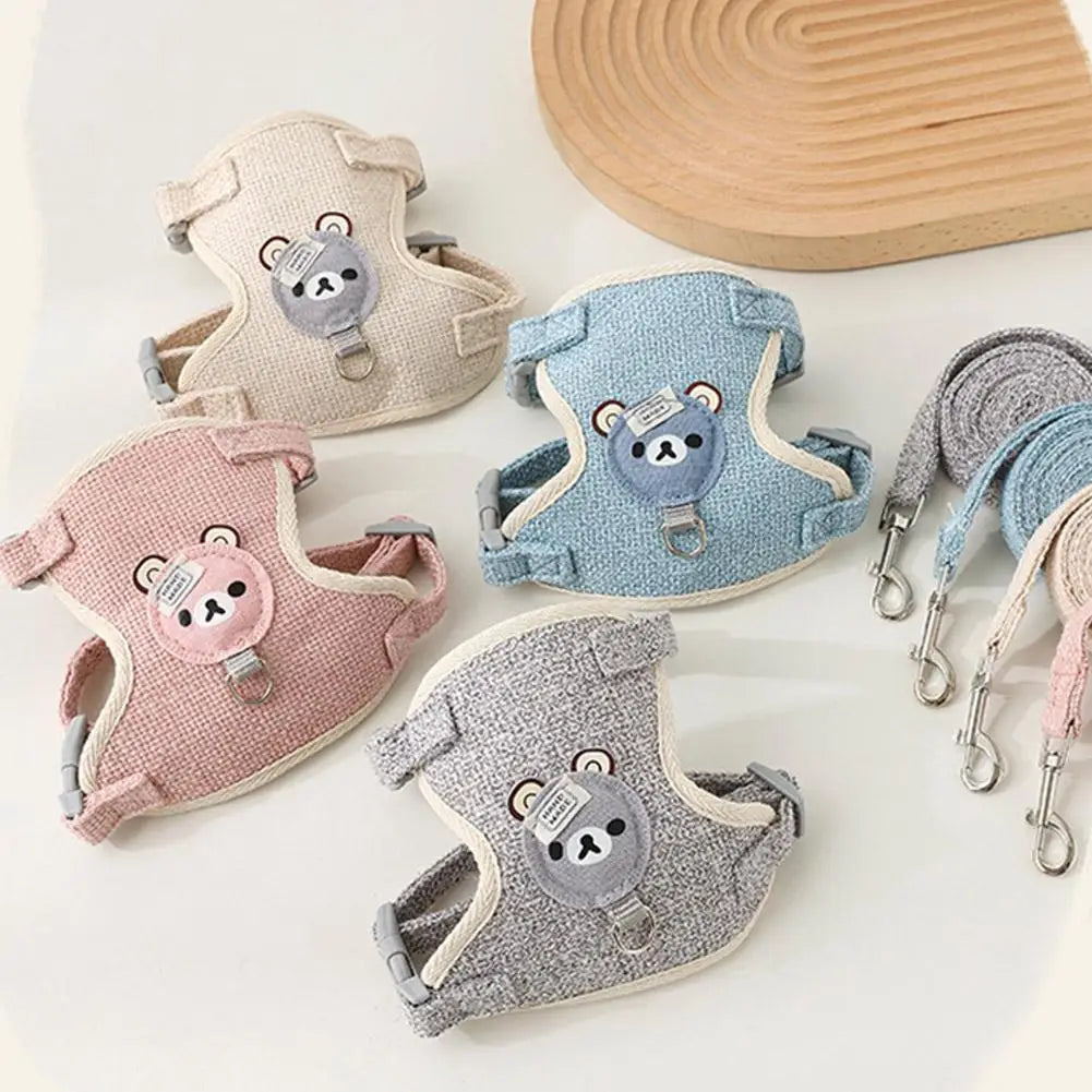 Teddy Bear Harness with Leash, All Colors