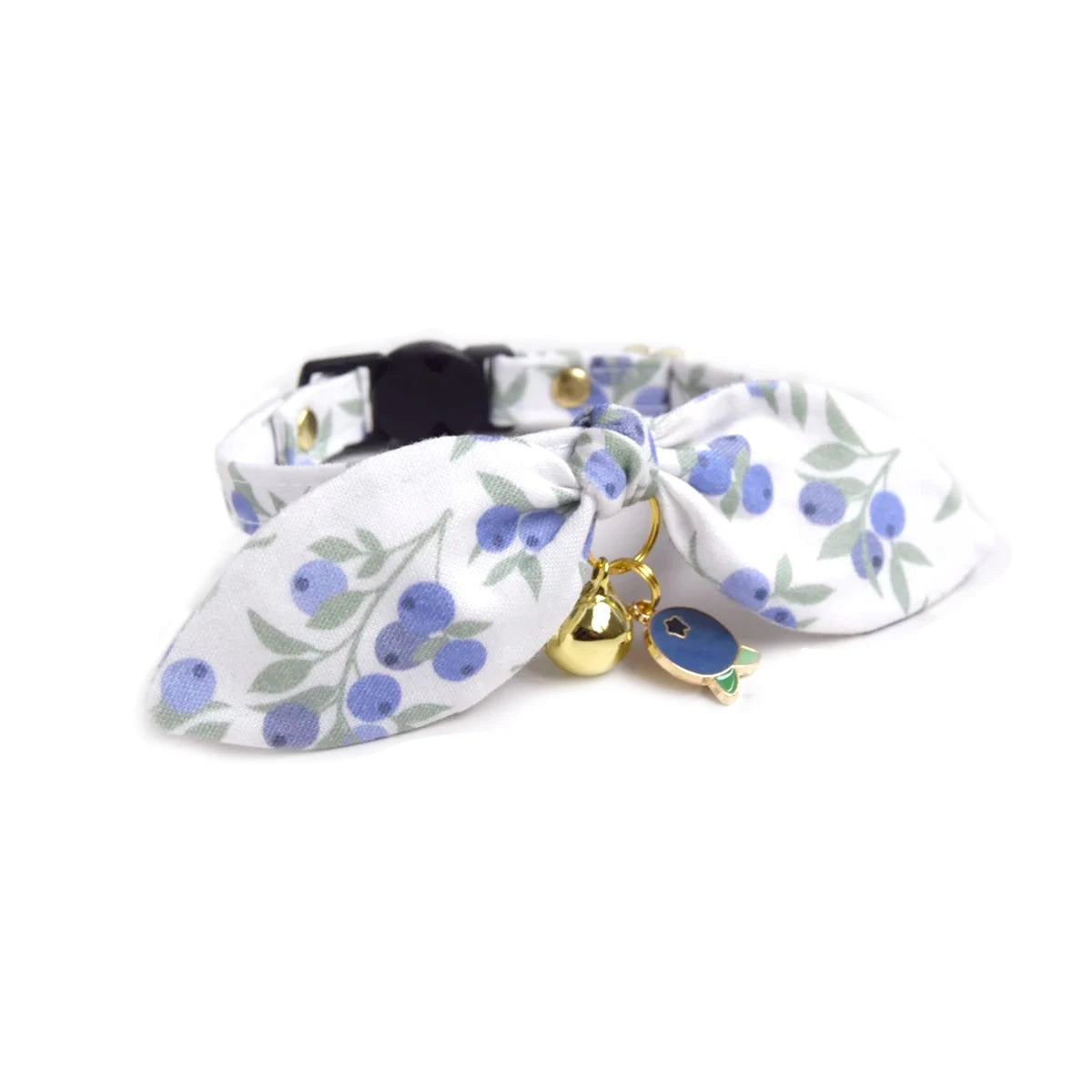 Chirimen Blueberry Collar
