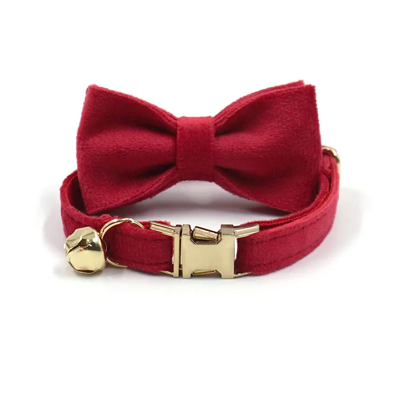 Velvet Customized Collar, Red