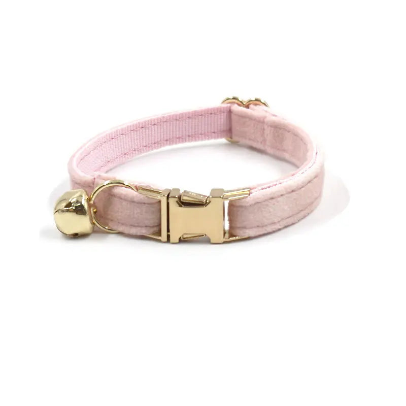 Velvet Customized Collar, Pink