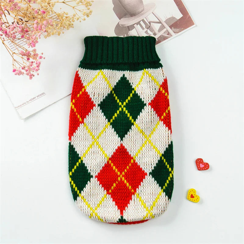 Knitted Turtleneck, Argyle