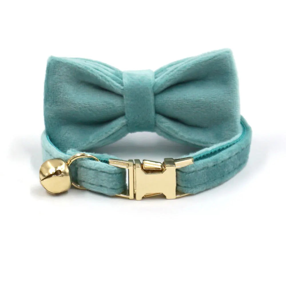 Velvet Customized Collar, Blue Green