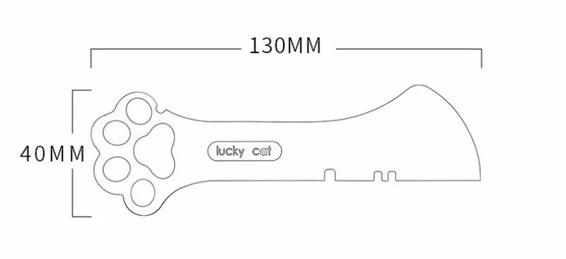 Paw Shaped Spatula, & Lid Set, Size Chart