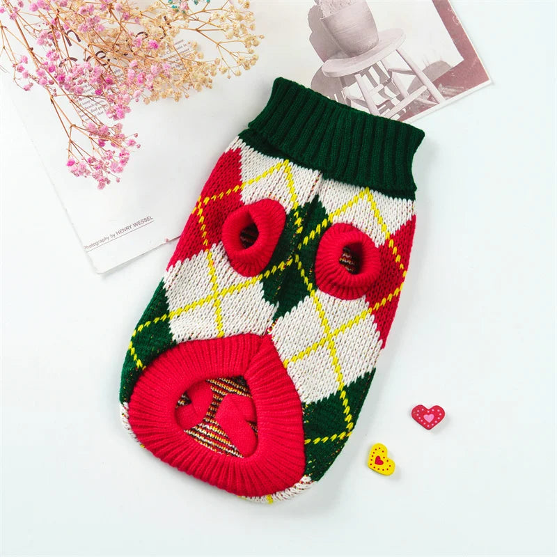Knitted Turtleneck, Argyle