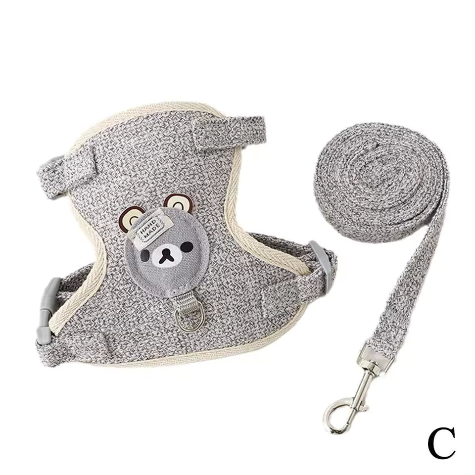 Teddy Bear Harness with Leash