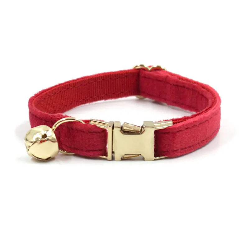 Velvet Customized Collar, Red