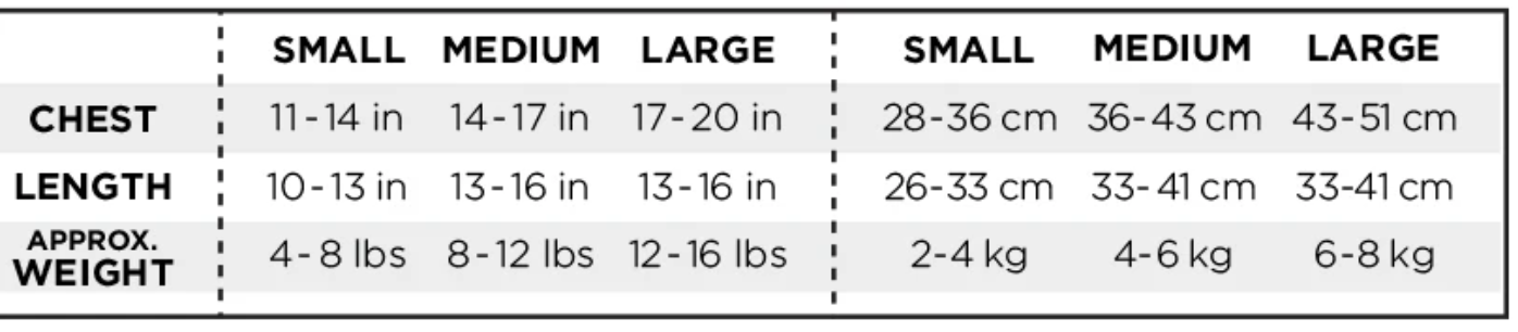 Distressed Denim Vest, Size Chart