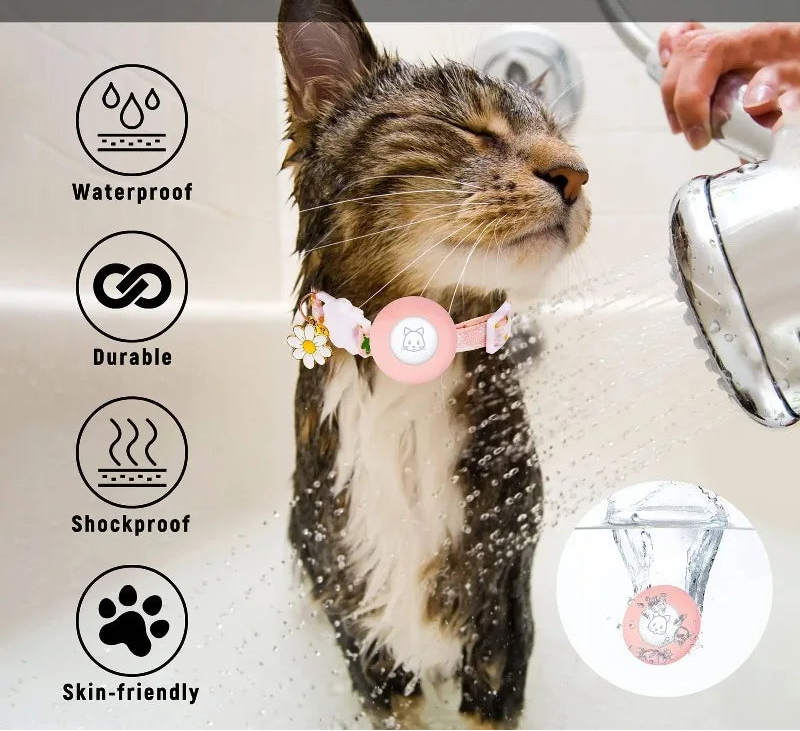 FUNAMEI Airtag Collar with Petal Charm