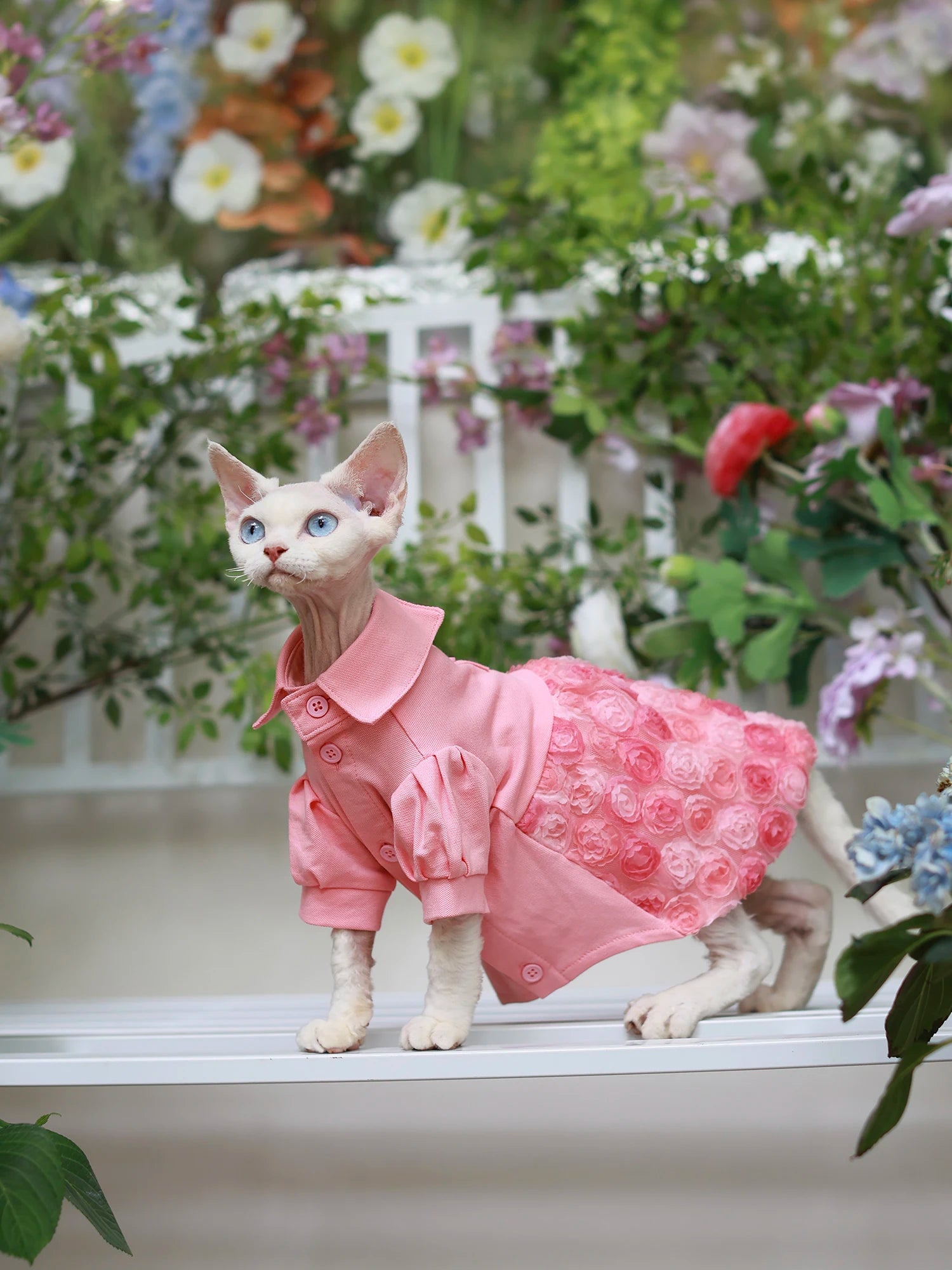 Floral Design Dress in Pink